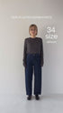 SIDE PLEATED DENIM PANTS / Y243-31045-3 /【 BLUE 】